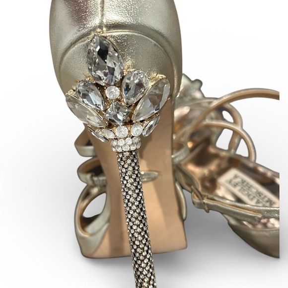 Badgley Mischka Sheri Platform Sandal Crystal Heels Size 8 - Picture 5 of 10